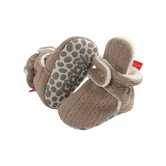Brown Infant Footwear With Stripe Decoration For Seasonal Wear Non-Slip Sole, Great For Comfort