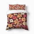 thumbnail image 1 of Brown Background Floral Retro Print Bedding Set 3 Pcs Soft Microfiber Quilt Cover For Bedroom Decor, Comforter Cover With 2 Pillowcase, 1 of 5