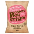 thumbnail image 1 of Brown Bag Tiger Prawn with Chilli and Lime potato crisps 150g, British Import (Pack of 3), 1 of 2