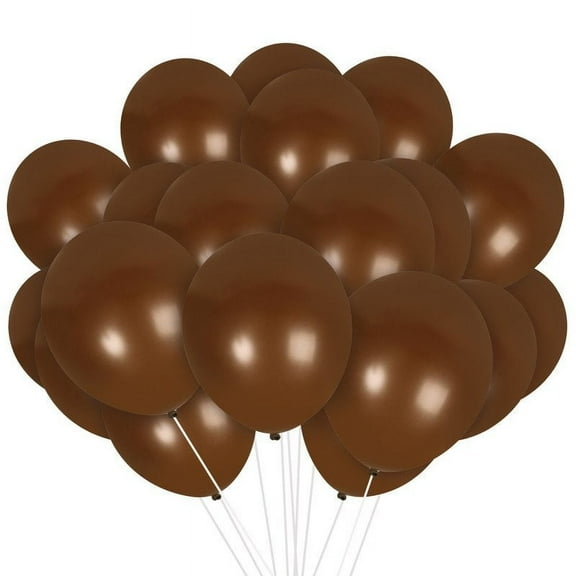 Brown Balloons - 12 Inch Latex Balloons - 36 Pack
