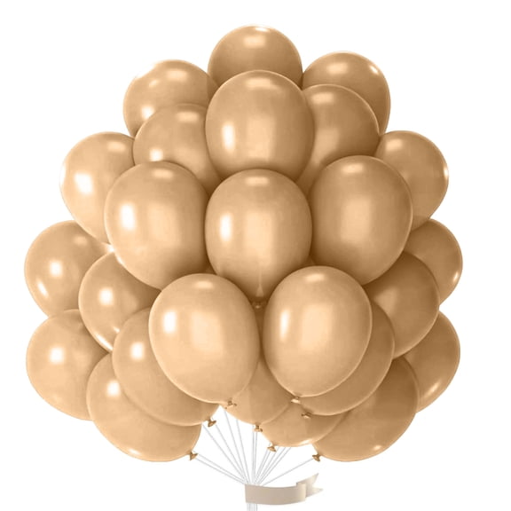 Brown Balloons 12 Inch Latex Balloons, 50 Count, for Birthday Wedding Party Decoration