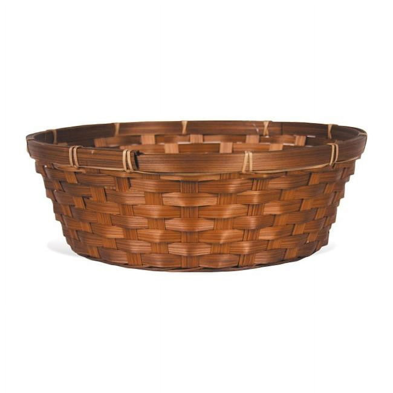 Natural Brown Bamboo Woven Storage Basket