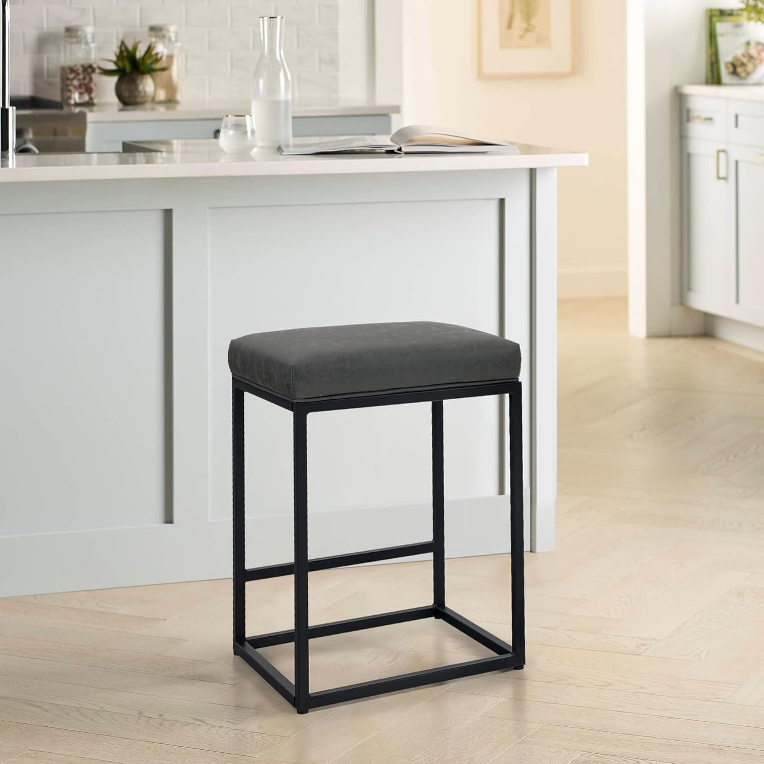Brown Bar Stools 24 inch Counter Stools for Kitchen Island Counter