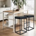 Brown Bar Stools 24 inch Counter Stools for Kitchen Island Counter