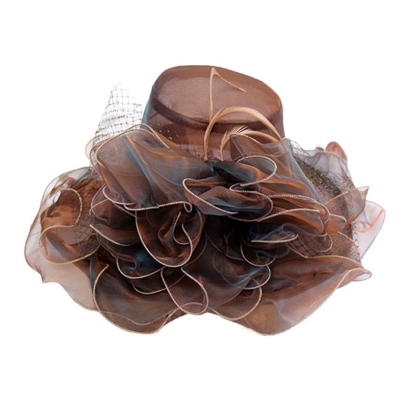 Brown Baseball Caps Women's Church Fascinator Cap Tea Party Wedding Hat
