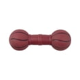 thumbnail image 1 of Brown Basketball Pet Dumbbell Toy, Squeaky Chew Resistant Toy, Interactive Fetch & Chew Toy for Small to Medium Dogs & Puppies, 1 of 8