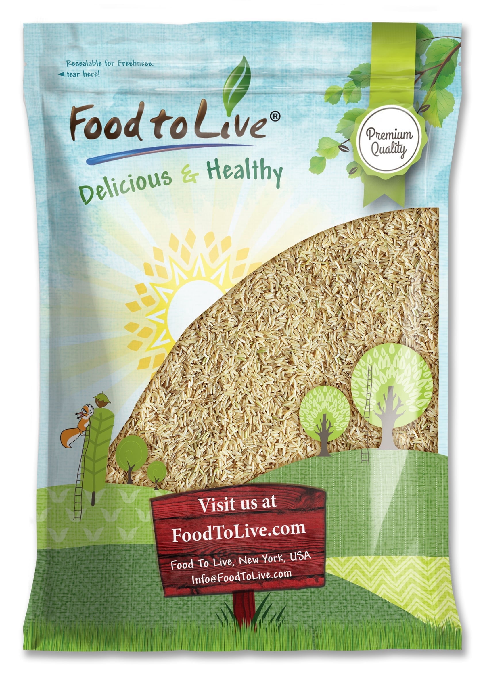 Brown Basmati Rice, 10 Pounds — Raw, Vegan, Kosher — by Food to Live