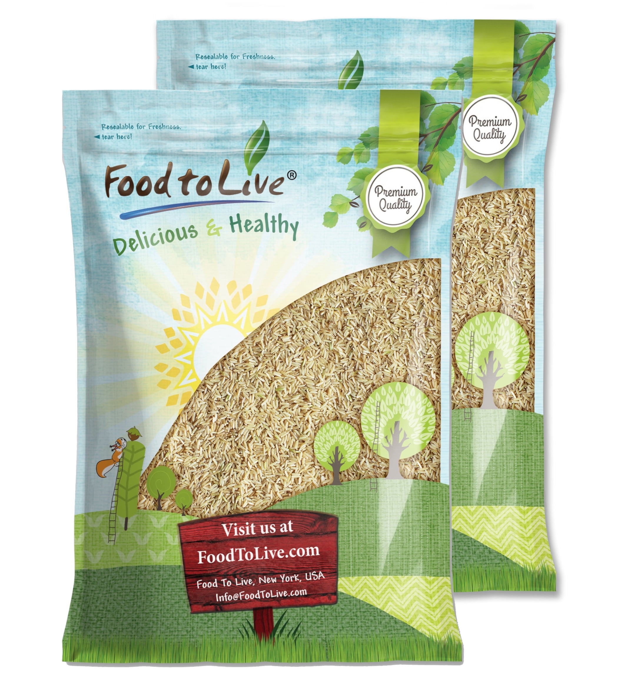 Brown Basmati Rice, 16 Pounds — Raw, Vegan, Kosher — by Food to Live