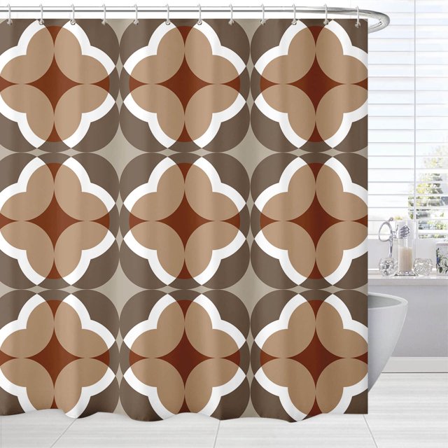 Brown Bathroom Shower Curtains Grey and Beige Shower Curtain Abstract