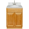 thumbnail image 1 of Brown Bathroom Vanity 24", Cara White Marble Top, Faucet LB6B, 1 of 5