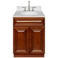 thumbnail image 1 of Brown Bathroom Vanity 24", Cara White Marble Top, Faucet LB7B, 1 of 5