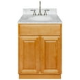thumbnail image 1 of Brown Bathroom Vanity 24", Cara White Marble Top, Faucet LB7B, 1 of 4