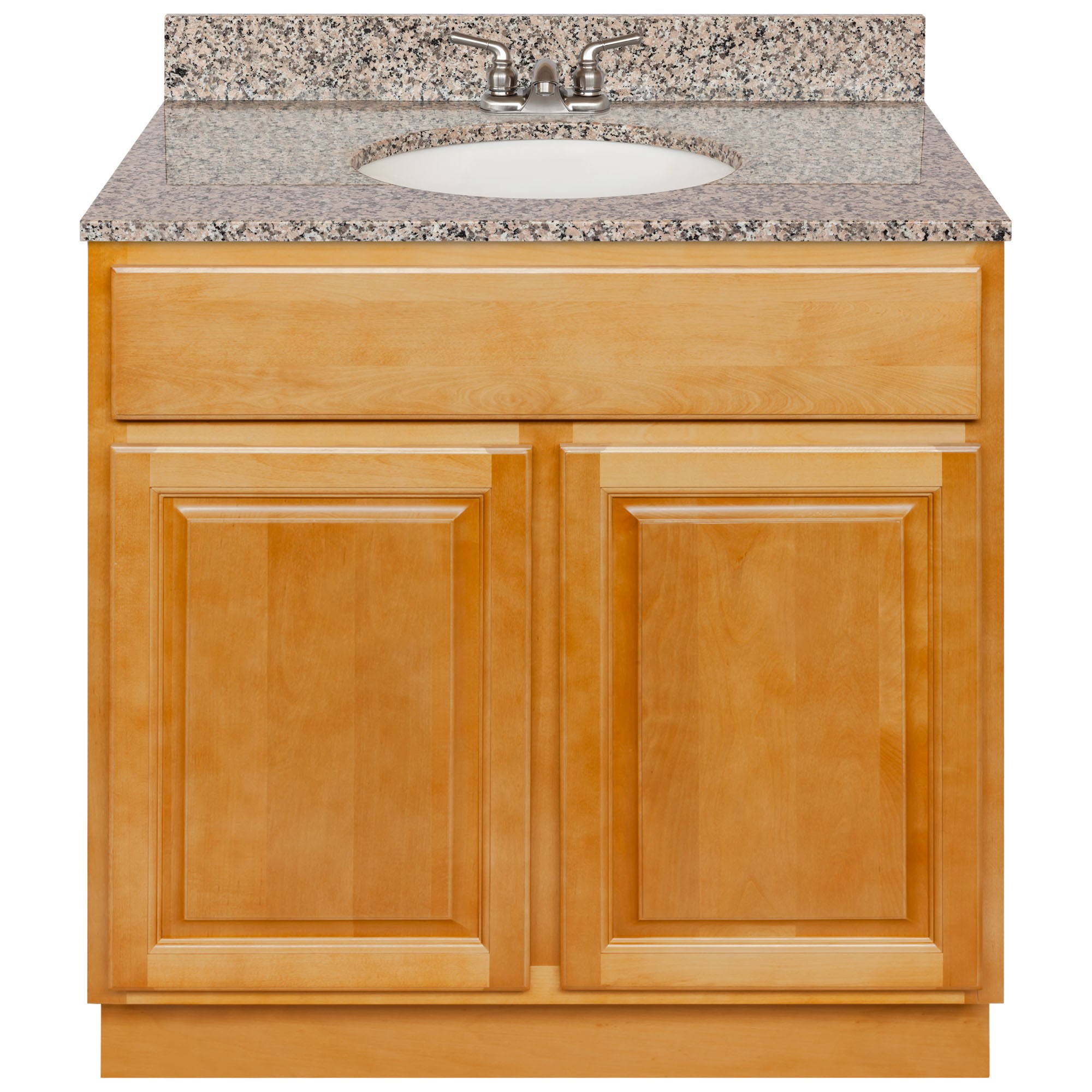 Brown Bathroom Vanity 36", Burlywood Granite Top, Faucet LB3B - Walmart.com