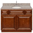 thumbnail image 1 of Brown Bathroom Vanity 42", Burlywood Granite Top, Faucet LB6B, 1 of 4