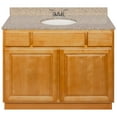 thumbnail image 1 of Brown Bathroom Vanity 42", Wheat Granite Top, Faucet LB3B, 1 of 5