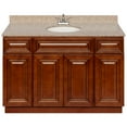thumbnail image 1 of Brown Bathroom Vanity 48", Wheat Granite Top, Faucet LB5B, 1 of 5