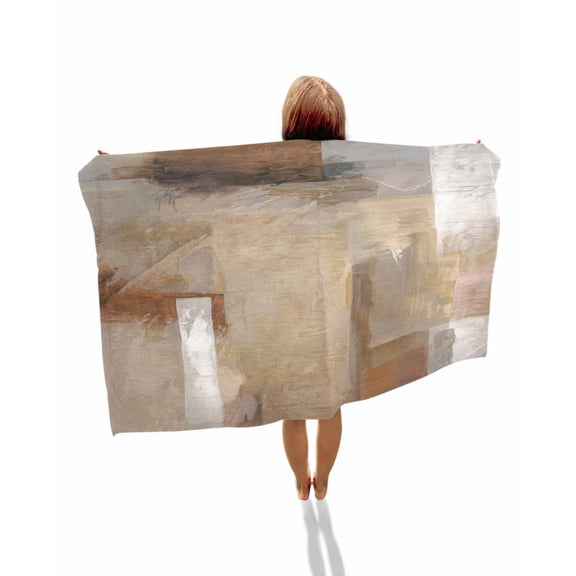 Brown Beach Towels Oversized Super Absorbent, Abstract Paint Texture Retro Smudge Graffiti Art Lightweight Bath Towel Quick Dry Sets For Bathroom/Pool/Rv Camping/Beach Play/Gym Room/Picnic 23"x47"