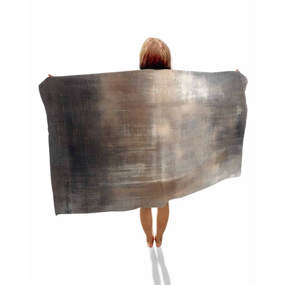 Brown Beach Towels Oversized Super Absorbent, Modern Ombre Abstract Art Oil Painting Lightweight Bath Towel Quick Dry Sets For Bathroom/Pool/Rv Camping/Beach Play/Gym Room/Picnic 23"x47"