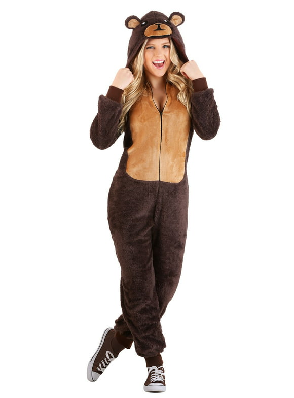 Brown Bear Adult Jumpsuit Costume