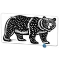 thumbnail image 1 of Brown Bear Black White Metal Novelty License Plate, 1 of 7