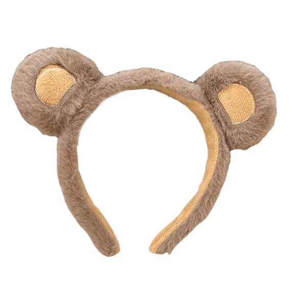 Brown Bear Ears Hair Headband for Girls Role Play Party Headwear Accessory