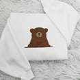 thumbnail image 1 of Brown Bear Embroidered Sweatshirt, Valentine Cute Bear with Mini Heart Embroidery Shirt, Cozy Wildlife Crewneck, Sweet Bear Lovers Gift, 1 of 5