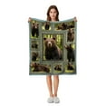 thumbnail image 1 of Brown Bear Flannel Fleece Blanket, Soft Plush Throw with Forest Wildlife Photo Collage, Lightweight Warmth for Couch Bed & Cabin, Gift for Nature Lovers - 50"x40", 1 of 8