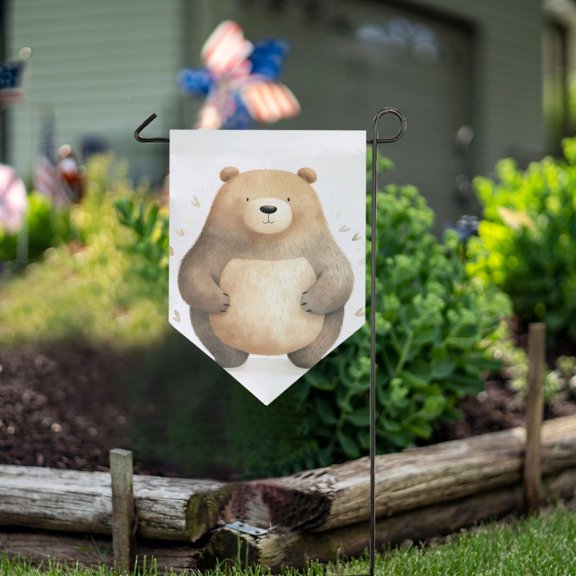 Brown Bear Garden Flag 18" x 12.5" Double Sided Yard Lawn Outdoor Decor Small Yard Flags
