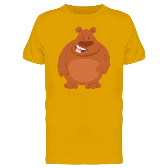 Brown Bear, Happy Animal Cartoon Tee Men's -Image by Shutterstock