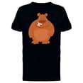 thumbnail image 1 of Brown Bear, Happy Animal Cartoon T-Shirt Men -Image by Shutterstock, Male XX-Large, 1 of 2