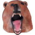 thumbnail image 1 of Brown Bear Head Latex Mask Dress up Halloween Costume Party Mask Cosplay for Adult Unisex, 1 of 6