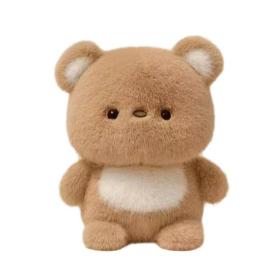Brown Bear Plush Animal Doll, Soft Fluffy Stuffed toy, Compact 15Cm Plush Figure, Study Companion & Bedroom, Computer desk Ornament, Thoughtful Gifting Option for Kids, toddlers