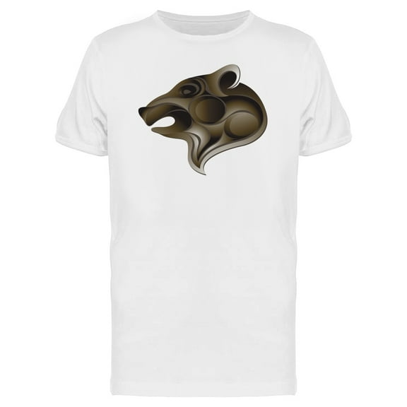 Brown Bear Wavy Head T-Shirt Men -Image by Shutterstock, Male 3X-Large
