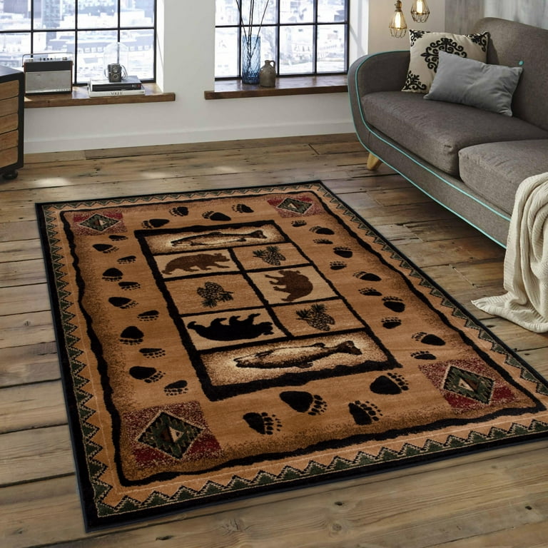 Allstar Rugs Brown Area Rug Size: 5'2 inch x 7'2 inch