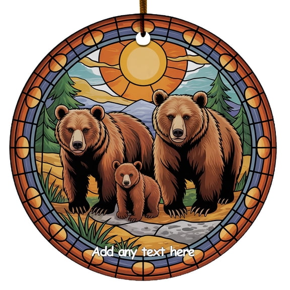 Brown Bears Family of 3 Ornament  Unique Personalized Ornament for Parents, Children or Couples, Christmas 2025 Holiday Decoration, Gift for Families and Member