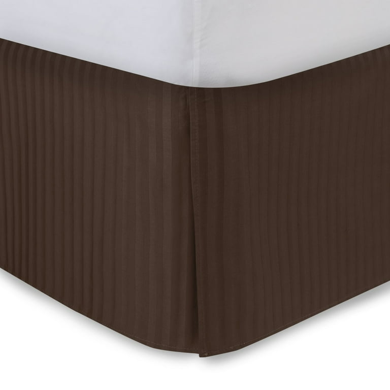 Dark brown bed skirt queen online