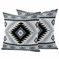 thumbnail image 1 of Brown Beige Boho Outdoor Waterproof Pillow Covers, Southwestern Ethnic Abstract Geometric Decorative Square Throw Pillowcase Sofa Cushion Sham for Patio/Couch/Chair, 20"x20" 2 Pack, 1 of 8