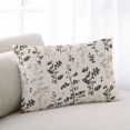 thumbnail image 1 of Brown Beige Botanical Throw Pillow Covers, Rustic Country Spring Floral Summer Leaf Soft Breathable Pillow Cases with Invisible Zipper, Small Pillowcases for Couch Bed Sofa Chair 16x24 Inches, 1 of 9