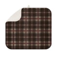 thumbnail image 1 of Brown Beige Checkerboard Checkered Pattern Dish Drying Mat for Kitchen 1 Pack, Ultra Absorbent Microfiber Dishes Drainer Mats,16"x18", 1 of 6