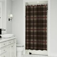 thumbnail image 1 of Brown Beige Checkerboard Checkered Pattern Shower Curtain 36"x72" ,Bathroom Decorative Shower Curtains Set with 12 Hooks,Modern Waterproof Washable Shower Curtain, 1 of 6