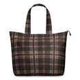 thumbnail image 1 of Brown Beige Checkerboard Checkered Pattern Travel Tote Bags for Women Carry On,Large Weekender Bags for Women Travel,Multi Functional Duffle Bag for Work,Shopping,Sports, 1 of 5