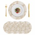 thumbnail image 1 of Brown Beige Coastal Round 15 Inch Placemats Set of 4, Nautical Coral Starfish Shell Octopus Sea HeatResistant Non Slip Place Mats for Dining Table, Wipeable Kitchen Table Mats for Housewarming, 1 of 9