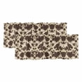 thumbnail image 1 of Brown Beige Curtain Valances for Windows, Kitchen Valance Window Treatments Panel 2 Pack, Modern Animal Texture Abstract Rod Pocket Short Curtains for Bathroom Bedroom 42 x 18 Inch, 1 of 8
