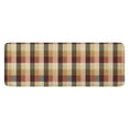 thumbnail image 1 of Brown Beige Green and Red Checkered Pattern Kitchen Rug Mat,Kitchen Runner Rugs Non Skid Washable,Decorative Kitchen Floor Mats for Kitchen,Sink,Laundry,17"x47.2", 1 of 7