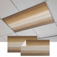 thumbnail image 1 of Brown Beige Magnetic Fluorescent Light Covers for Ceiling Lights 2x4Ft, Farmhouse Vintage Gradient Wooden Grain Office Classroom Kitchen Drop Ceiling Light Covers Lighting Filters Shade Panel 2 Packs, 1 of 9