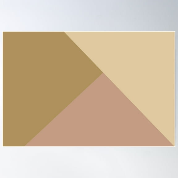 Brown Beige Minimal Solid Color Abstract Shapes 2021 Color Of The Year Canyon Dusk Plus Crepe & Brazilian Citrine Poster Wall Art, Modern Wall Decor For Living Room Bedroom, 8x12 UNFRAMED