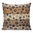 thumbnail image 1 of Brown Beige Pillow Covers 20x20 Inch Decorative Throw Pillow Cover, Rustic Farmhouse Dog Paw Vintage Sofa Pillowcases Accent Cushion Case Home Decor Bedroom Living Room, 1 of 6