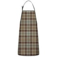 thumbnail image 1 of Brown Beige Plaid Checkered Pattern Apron-Garden Aprons for Women with Pockets-Cotton Linen Waterproof Kitchen Cooking Gardening Aprons Adjustable for Kitchen,Cooking,BBQ and Salon 33x27 Inch, 1 of 7