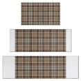 thumbnail image 1 of Brown Beige Plaid Checkered Pattern Kitchen Rugs Sets Of 3,Kitchen Runner Rugs Non Skid Washable,Decorative Kitchen Floor Mats for Kitchen,Sink,Laundry,17"x30"+ 17"x47" + 17"x59", 1 of 6