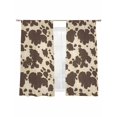 thumbnail image 1 of Brown Beige Sheer Curtains 72 Inch Length 2 Panels Set, Semi Transparent Voile Rod Pocket Curtains for Living Dining Room Bedroom Drapes Modern Animal Texture Abstract, 1 of 6